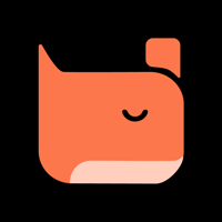 Sending me logo. Abstract fox on black.