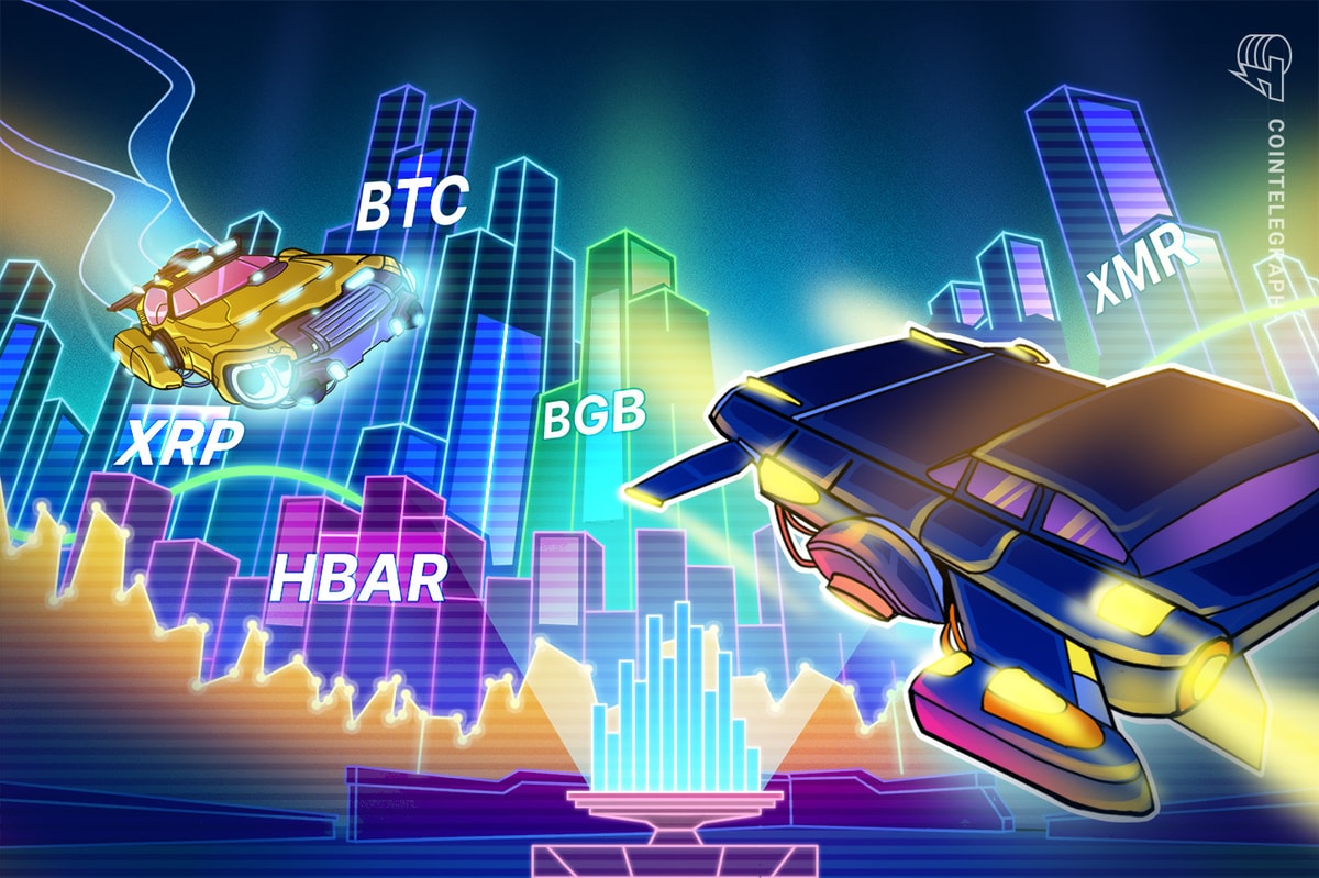 XRP, HBAR, BGB, and XMR are flashing bullish signals as Bitcoin looks for direction.
