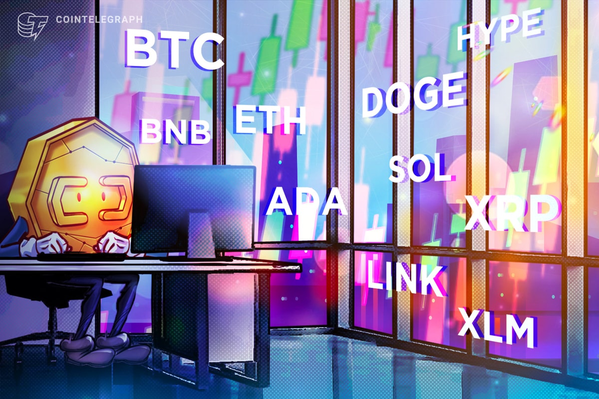 Прогнозы цен на 24.10: BTC, ETH, BNB, XRP, SOL, DOGE, ADA, HYPE, LINK, XLM