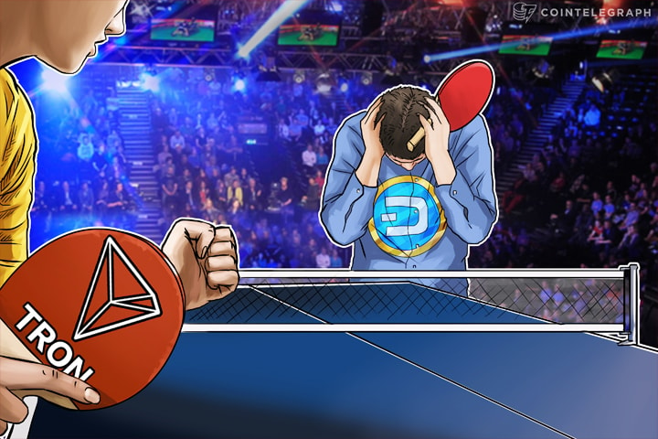 TRON entra nas Top 10 criptomoedas, e retira o Dash da lista