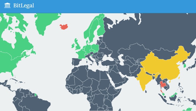 Bitcoin Legal Status Mirrored on a Political Map While Being Called Speculative