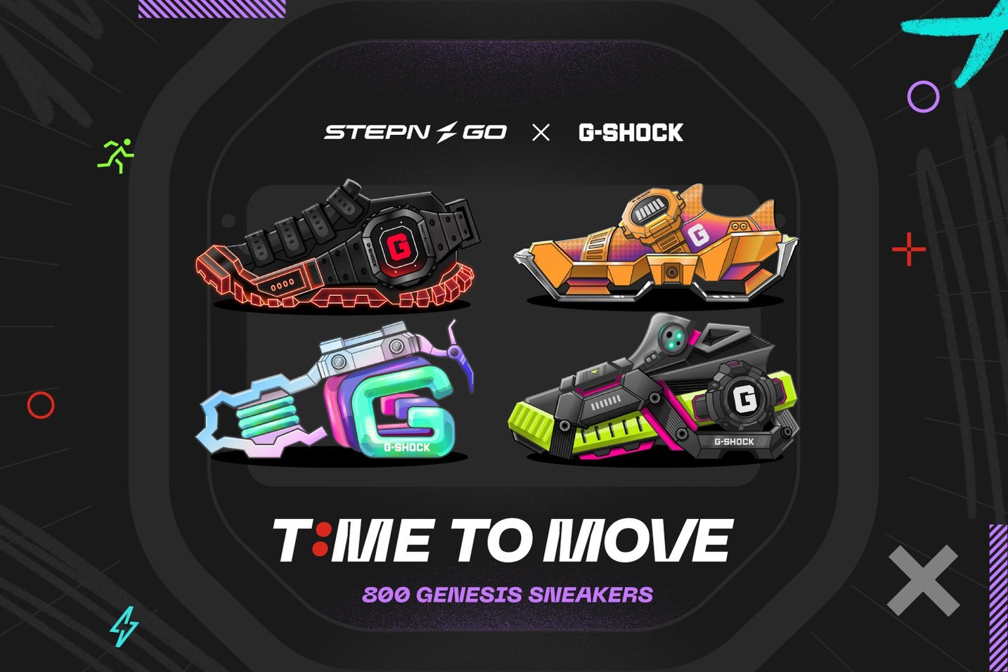 Move-and-EarnのWeb3ライフスタイルアプリ 「STEPN GO」と“G-SHOCK”がコラボしたNFTスニーカー 4日間で限定800個を抽選販売