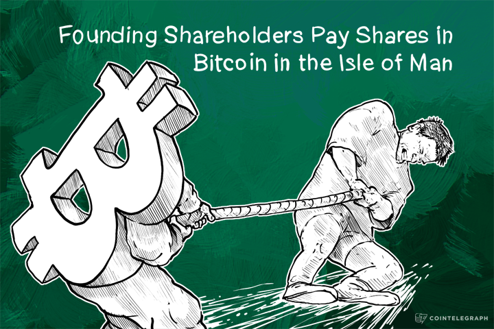 Founding Shareholders Pay Shares in Bitcoin in the Isle of Man