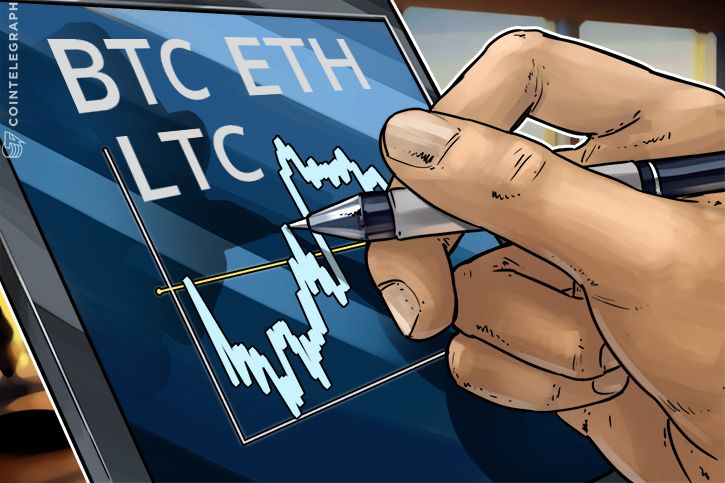 Visão Geral de Preços: Bitcoin, Ethereum e Litecoin
