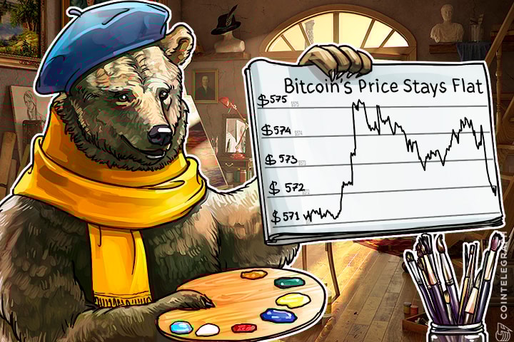 Bitcoin Price Stays Flat as a Consolidation Range Between $565 and $585 Remains Intact