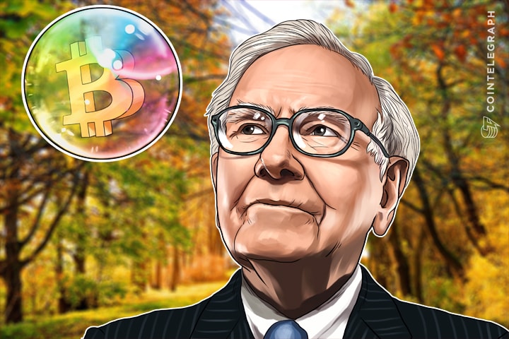 Investidor bilionário Warren Buffett diz que a criptomoeda líder Bitcoin está no território das "bolhas"