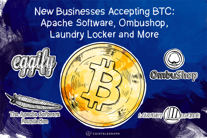 New Businesses Accepting BTC: Apache Software, Ombushop, Laundry Locker and More