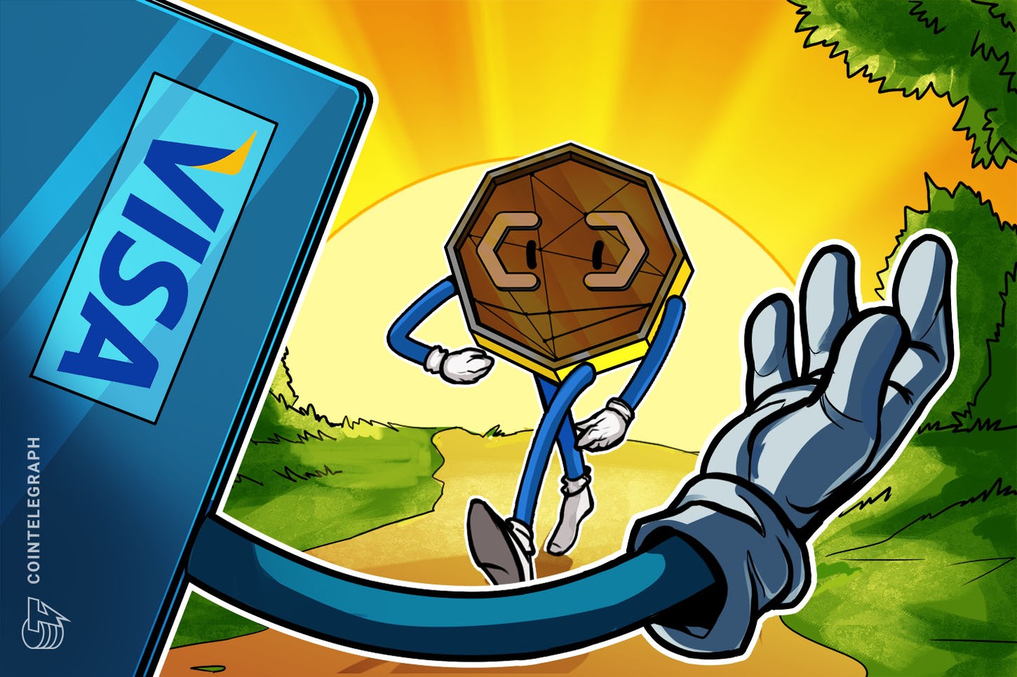 Visa fornece mais um cartão cripto em meio ao andamento de acusações antitruste