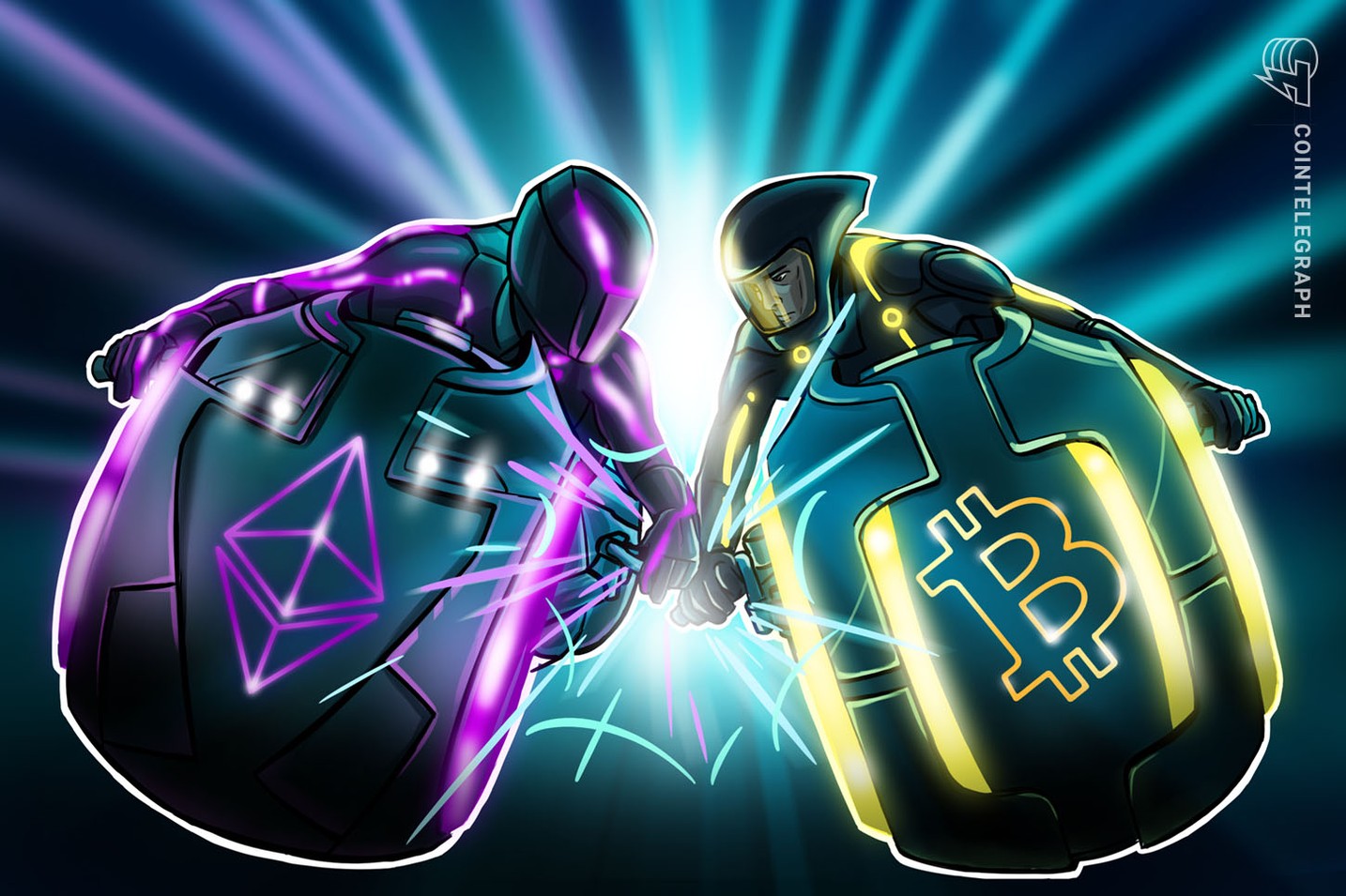 Preço do Ethereum imprime 'cruz da morte' depois de perder 13% contra o Bitcoin desde a máxima de 2023