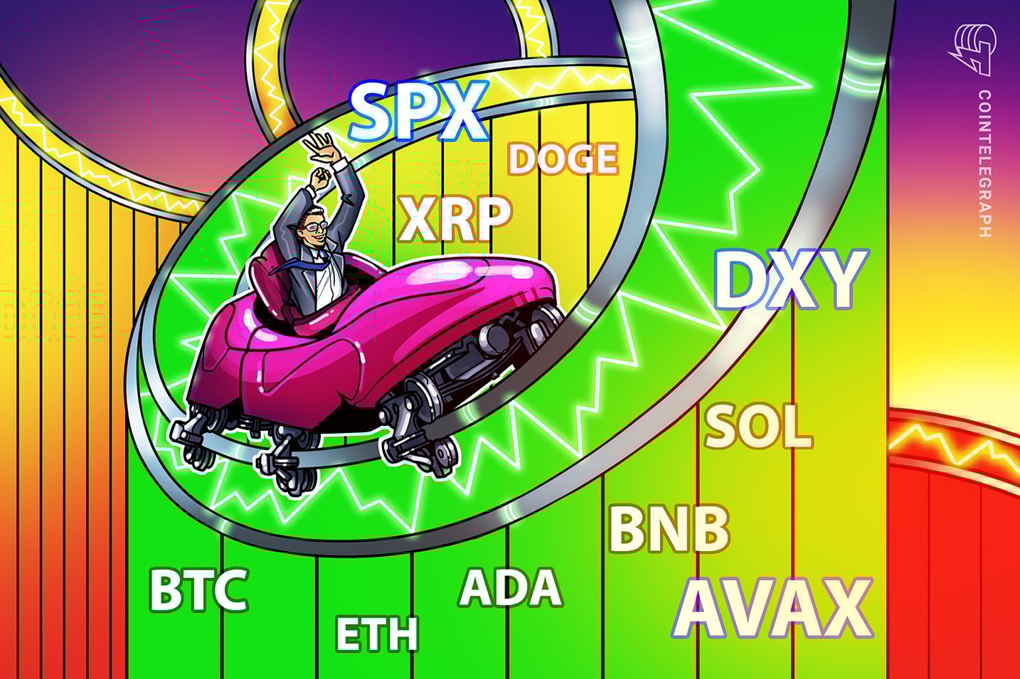 5万ドル超え、どこまで上昇？仮想通貨チャート分析：ビットコイン・イーサ・XRP（リップル）・ソラナ