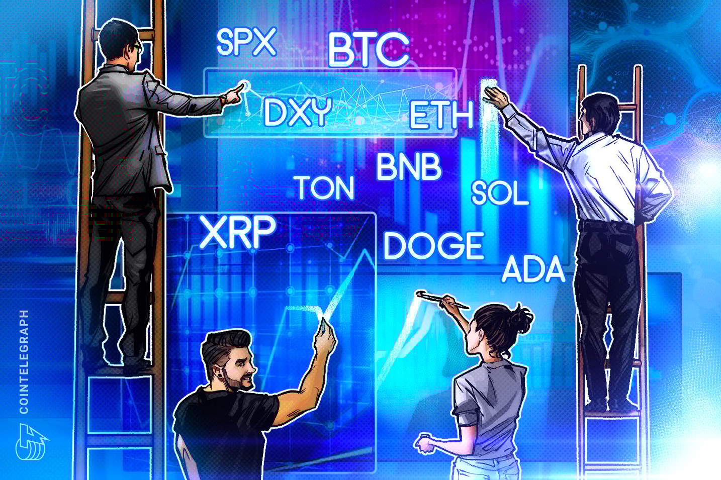 Análise de preços em 24/06: SPX, DXY, BTC, ETH, BNB, SOL, XRP, TON, DOGE, ADA