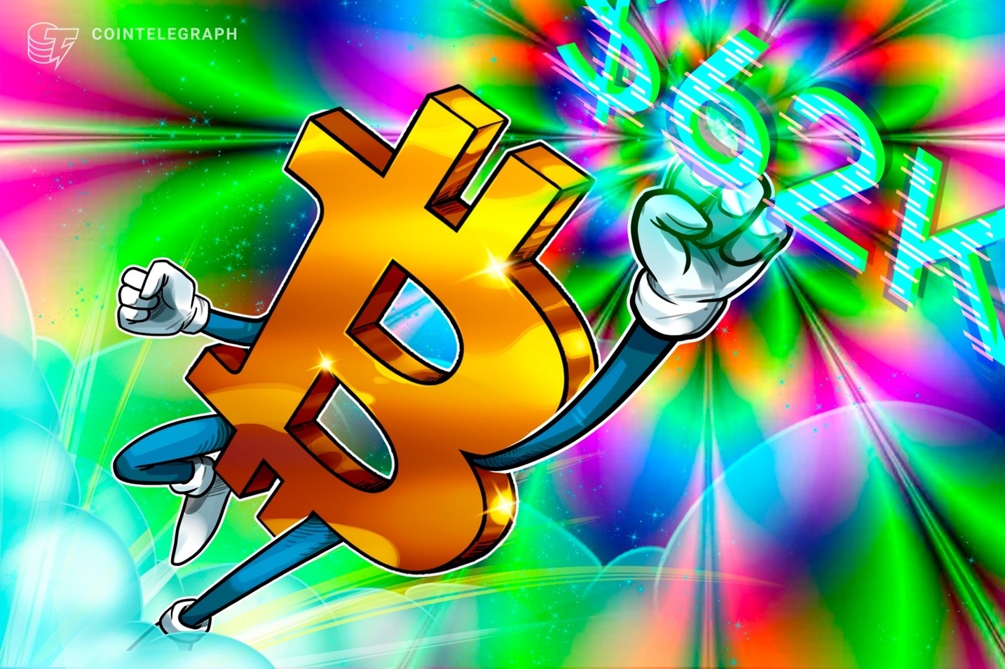 Bitcoin price taps $62K sell wall as analyst sees ’up only’ for crypto