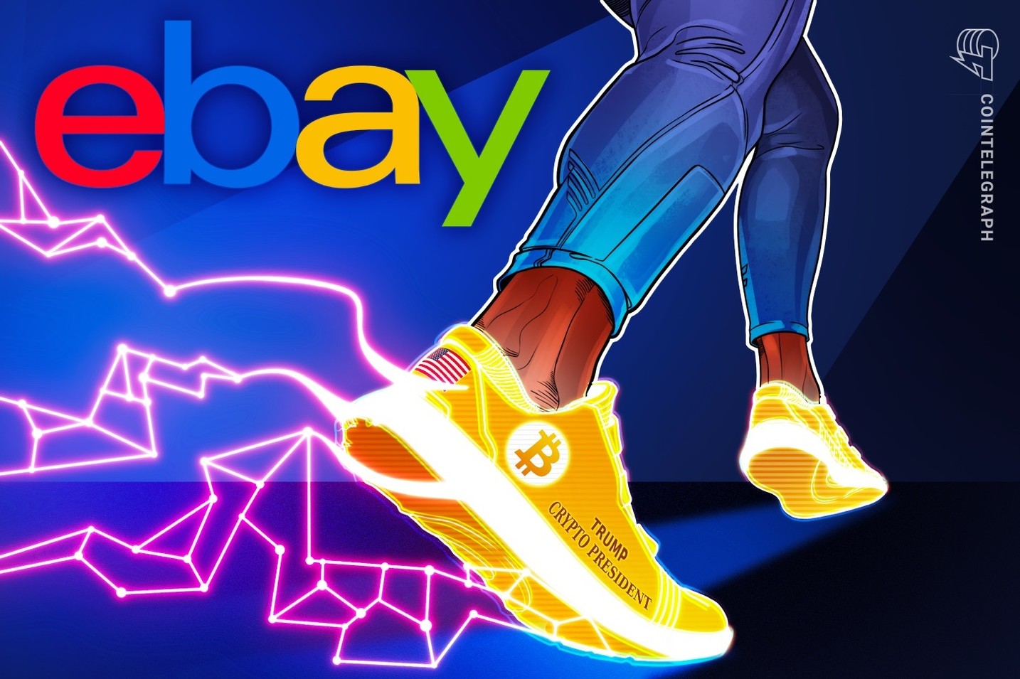 Les sneakers Bitcoin de Trump se vendent à prix d'or sur eBay !