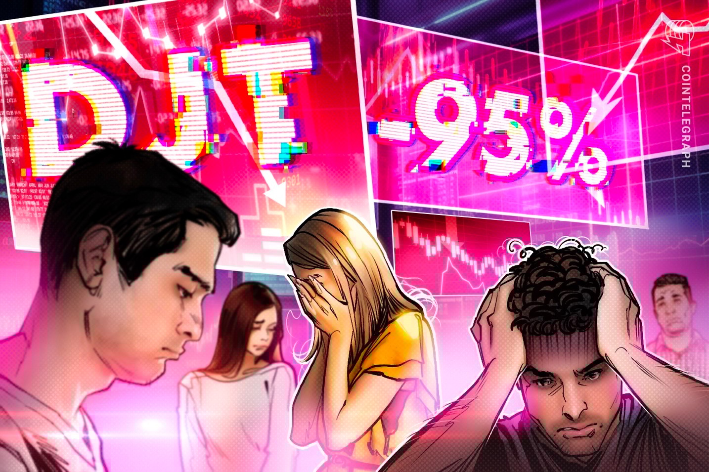 トランプ系ミームコインのDJTが95％の暴落　仮想通貨市場の急落受け