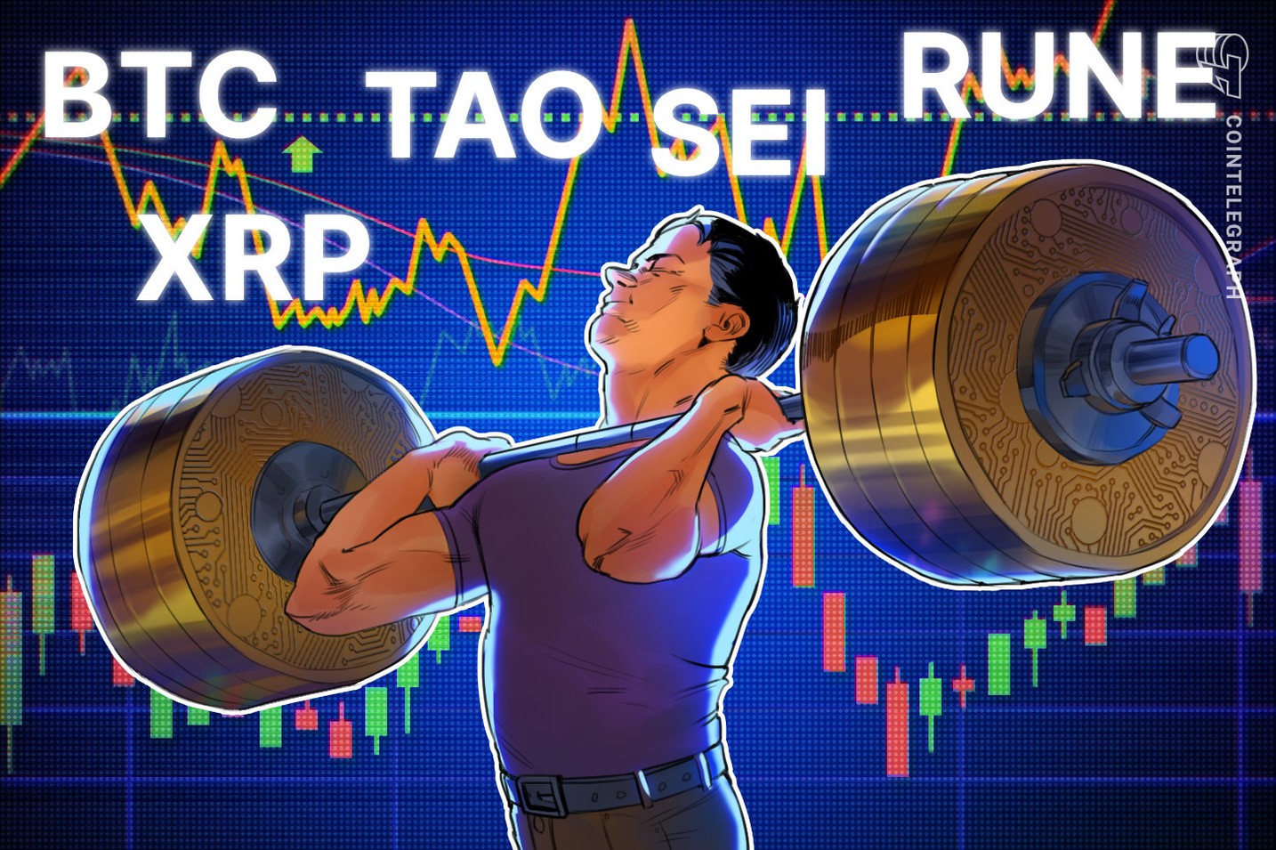 Forte fechamento mensal do Bitcoin pode desencadear um rali em XRP, TAO, RUNE e SEI