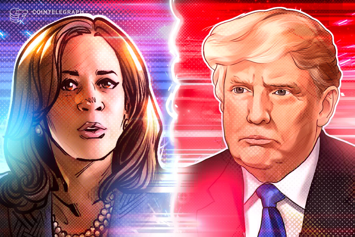 O ex-presidente Trump lidera Harris por 10 pontos, segundo dados do Polymarket