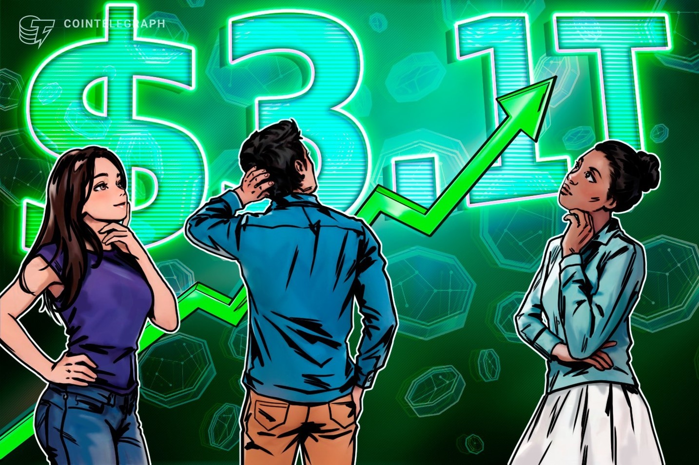 Il mercato crypto raggiunge i $3,1 mila miliardi e potrebbe presto superare il PIL della Francia