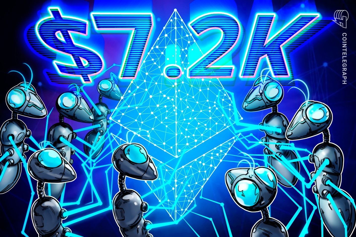 ETHが3年のカップ＆ハンドル形成中、7200ドルを目指す＝アナリスト