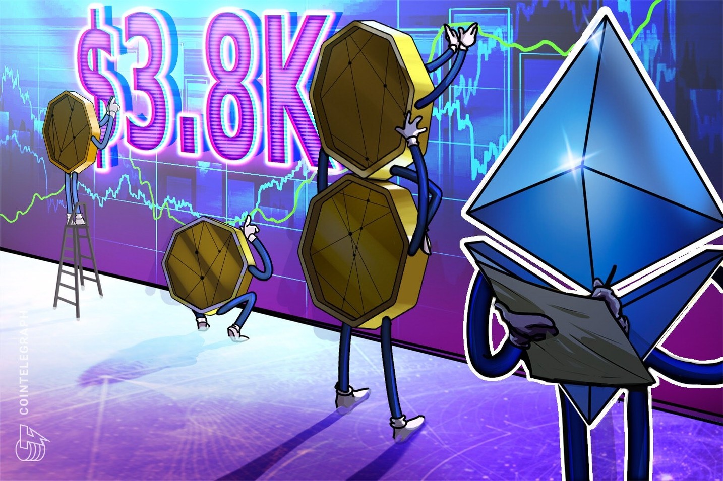 Analista diz que o colapso do ETH/BTC acabou, com o Ether recuperando US$ 3,8 mil
