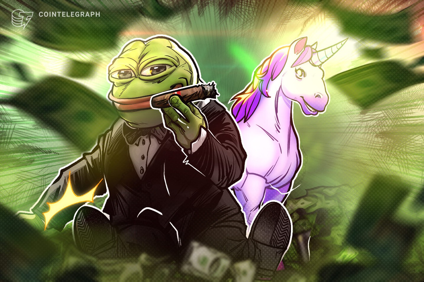 【高品質】 ペペ（PEPE）がユニスワップ（UNI）の時価総額を上回る、史上 茶