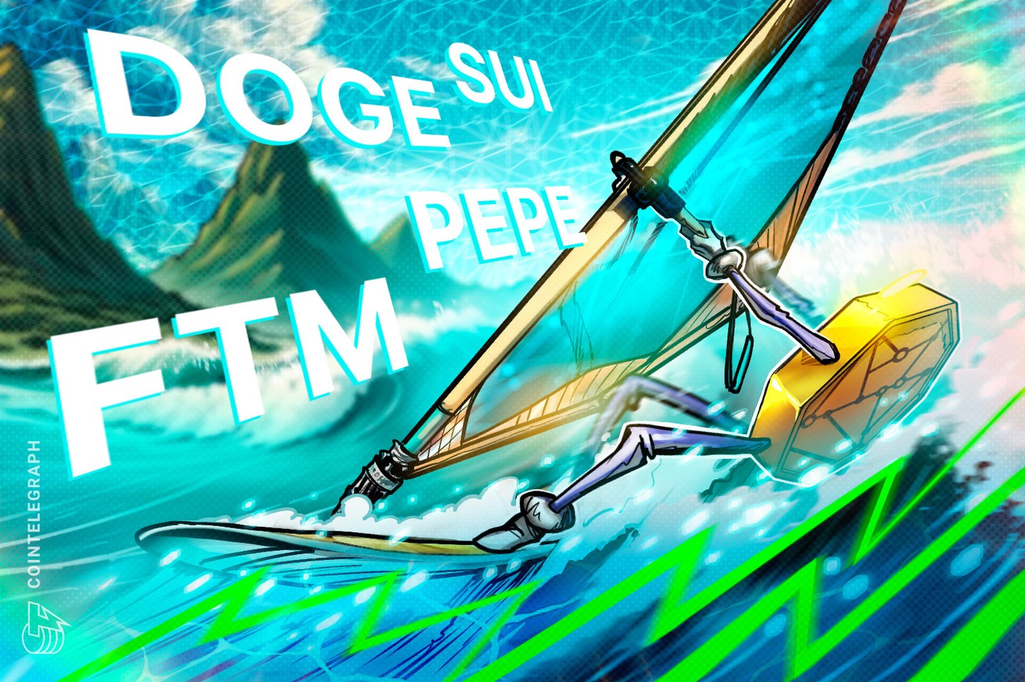 Traders de olho em DOGE, SUI, PEPE e FTM enquanto o Bitcoin está negociando em US$ 100 mil