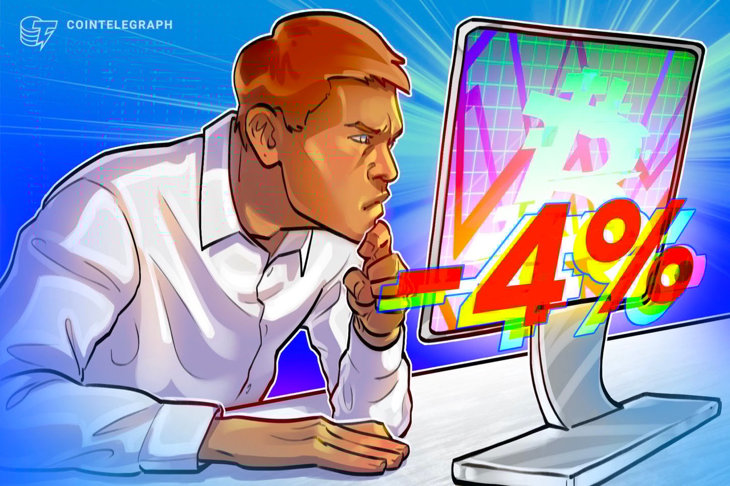 Preço do Bitcoin cai 4% enquanto 'glitch' manda a dominância para zero