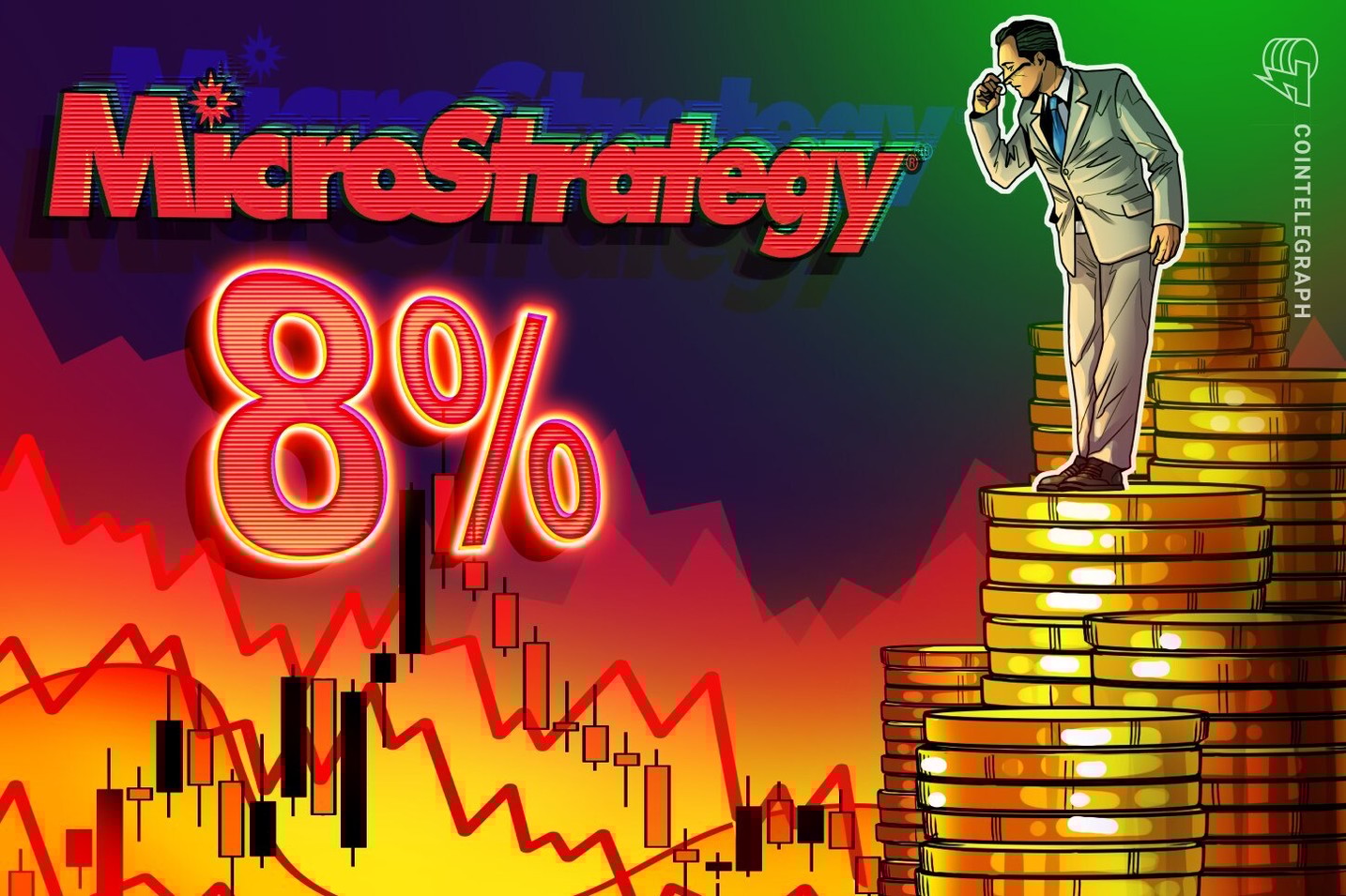 Ações da MicroStrategy caem 8% após compra de Bitcoin no final do ano