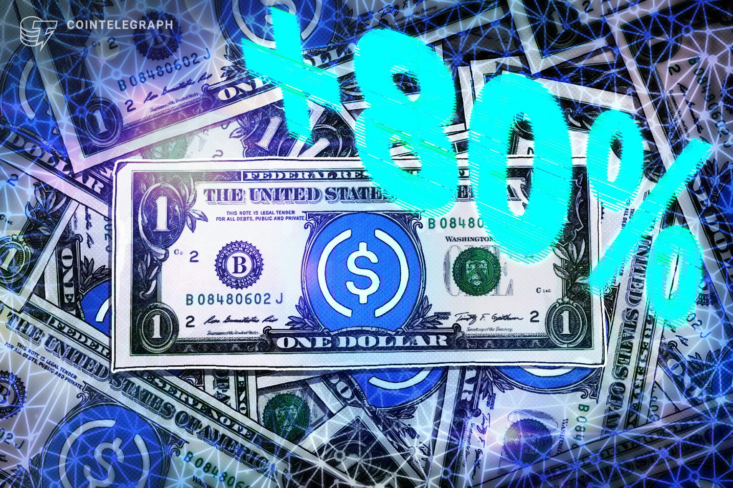 Capitalização de mercado do USDC sobe 80% em relação às mínimas de 2023