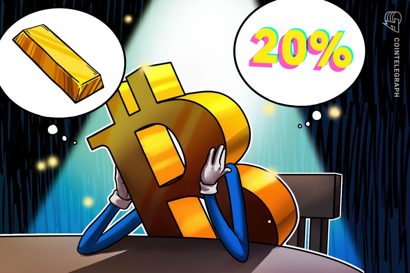 Le cours du bitcoin risque une rupture critique face à l'or après une hausse annuelle de 20 %