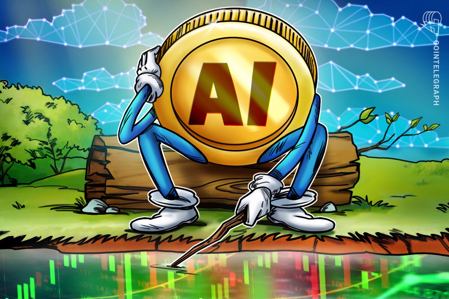 Gli AI token hanno perso fino al 90% del valore dai massimi del 2024