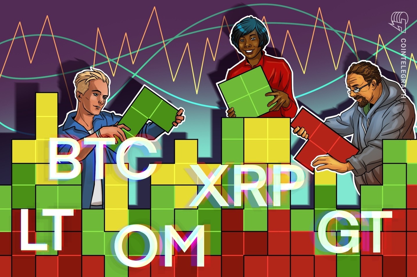 Bitcoin é negociado lateralmente, mas XRP, LTC, OM e GT pretendem subir
