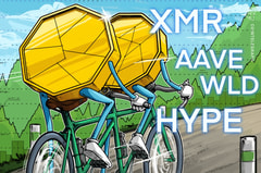 Bitcoin mantiene el soporte clave mientras HYPE, XMR, AAVE, WLD lideran el repunte de las altcoins
