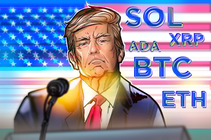President Trump says crypto reserve to include BTC, ETH, SOL, XRP, ADA