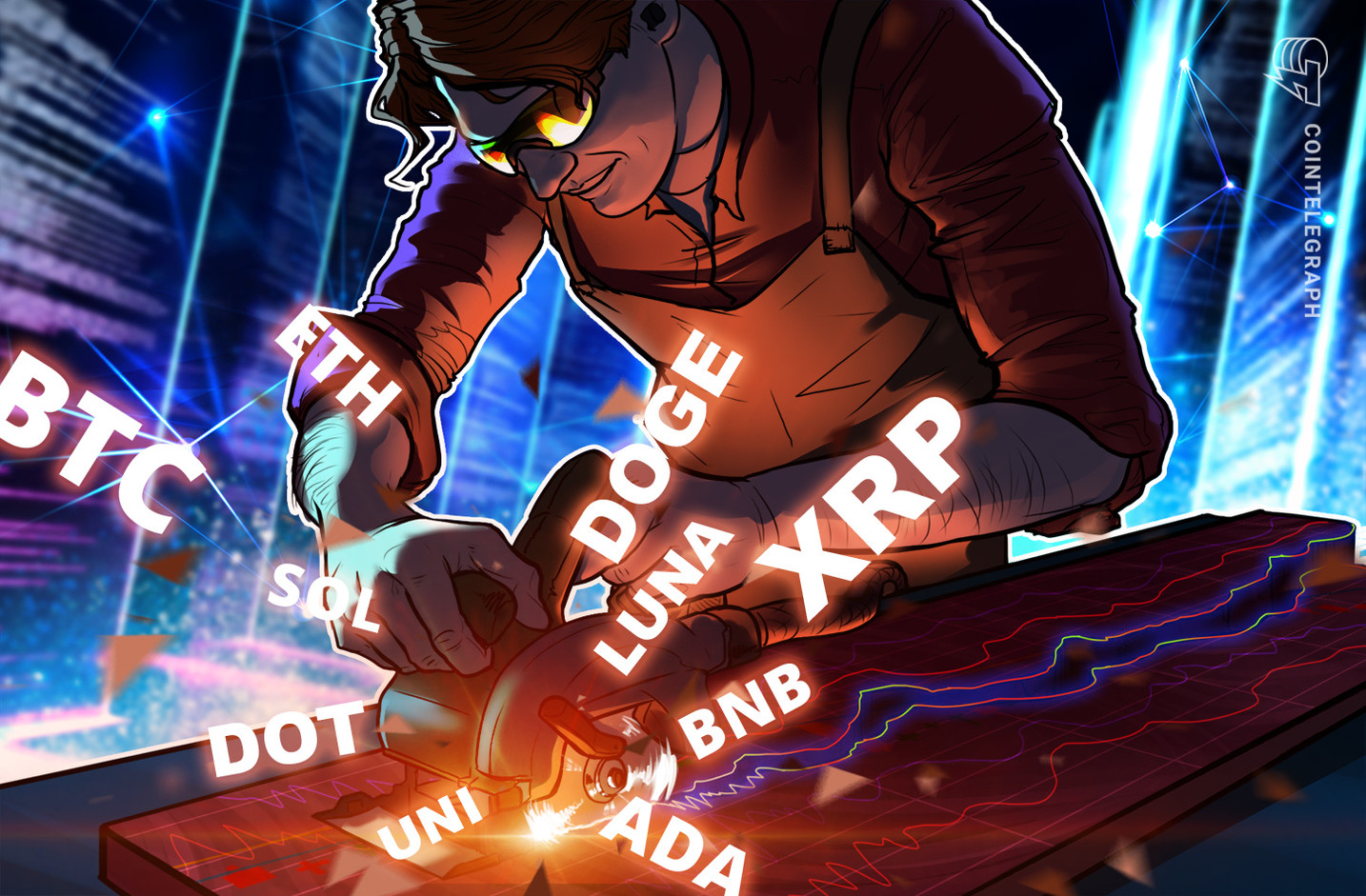 价格分析：BTC, ETH, BNB, ADA, XRP, SOL, DOT, DOGE, LUNA, UNI 