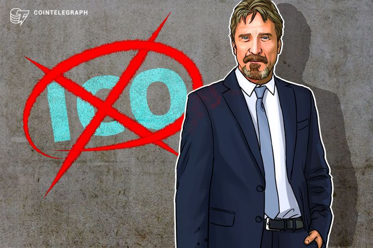 John McAfee não mais promoverá as ICOs, cita as "ameaças da SEC"