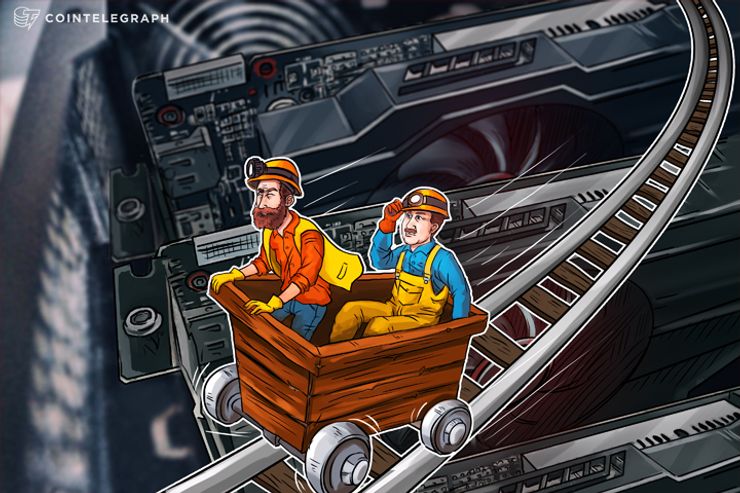 Two miners inside a GPU hardware