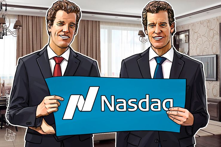 ウィンクルボス兄弟の仮想通貨取引所、ナスダックと市場監視で提携