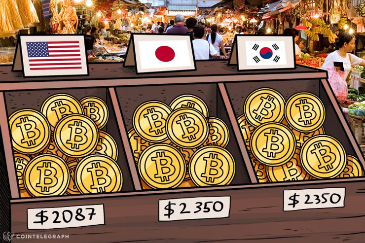 Bitcoin Price Hits $2,087, Trading in Japan, South Korea for $2,350