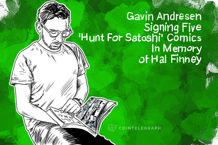 Gavin Andresen Signing Five 'Hunt For Satoshi' Comics In Memory of Hal Finney