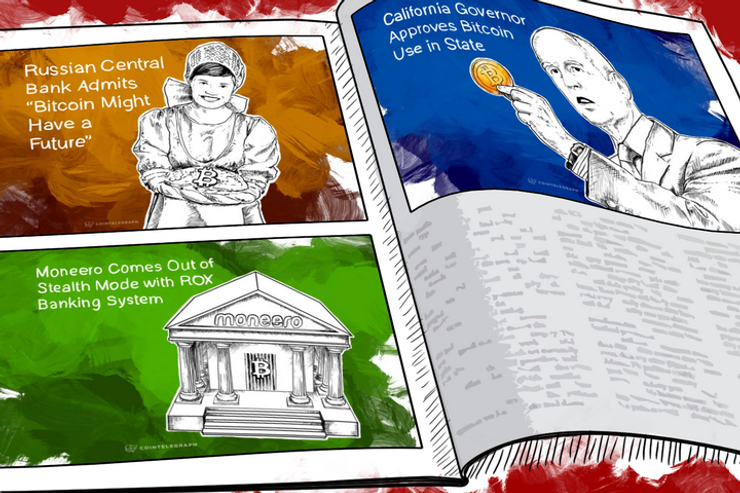 Weekend Roundup: Big News From Russia and California, South America’s Moneero Launches and the Winner of the BTC Auction Revealed