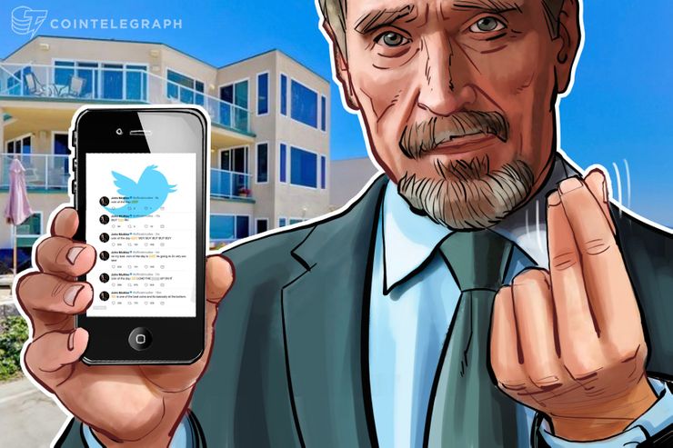 جون مكافي يتقاضى ١٠٥٠٠٠ دولار لكل تغريدة لترويج مشاريع العملات الرقمية