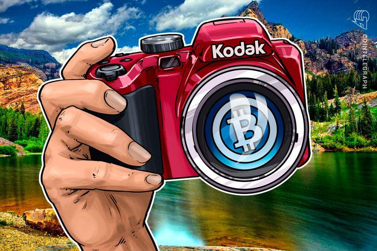 Mietschema für Krypto-Miner im Kodak-Stil im Sand verlaufen