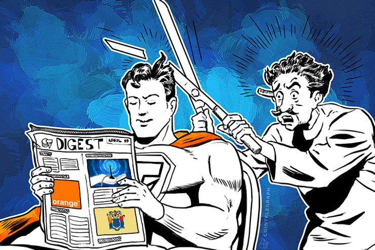 APR 10 DIGEST: New Jersey Set to Tax Bitcoin, Mobile Giant Orange Investing in Digital Currency