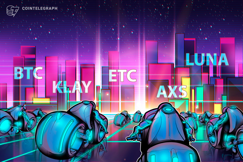 Top 5 cryptocurrencies to watch this week: BTC, ETC, LUNA, KLAY, AXS