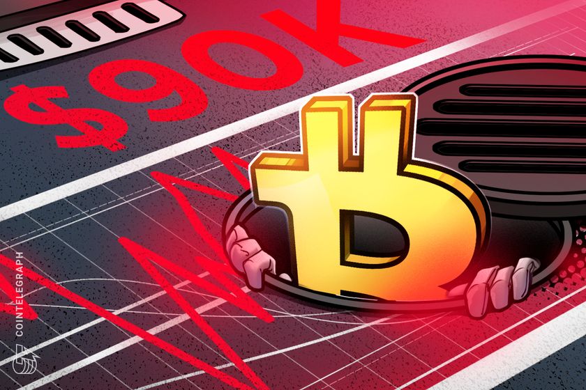 Bitcoin regresó por debajo de USD 90K mientras el mercado de criptomonedas liquidó USD 150M en horas