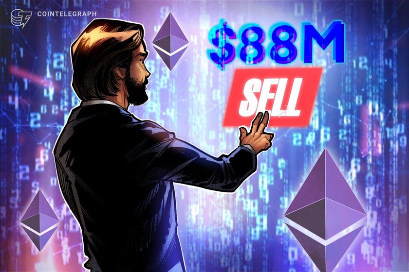 Whale holding .6B in ETH is selling, dumps M in 15 hours