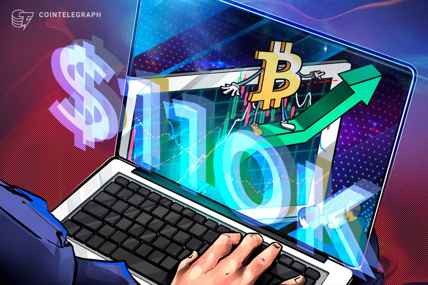 Bitcoin taps 0K as BTC price diverges from 5% gold correction